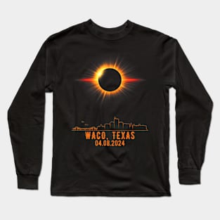 Total Solar Eclipse 04.08.2024 Waco Texas Long Sleeve T-Shirt